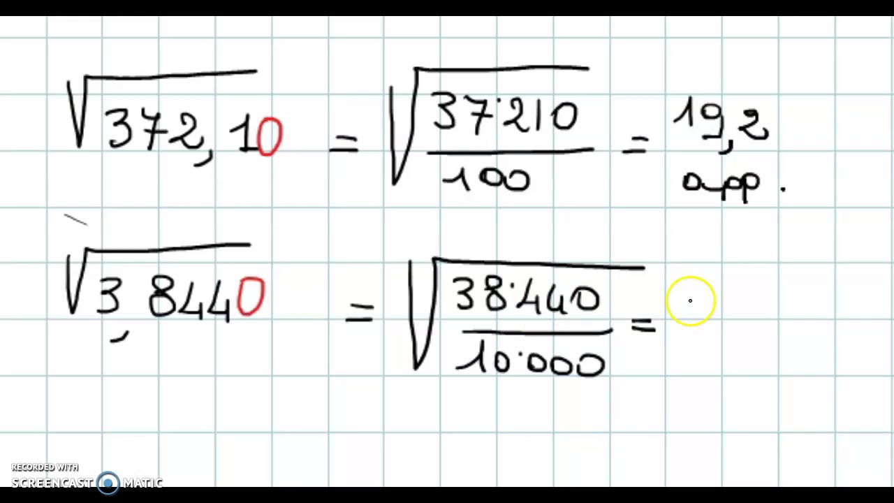RADICE QUADRATA DI UN NUMERO DECIMALE FINITO YouTube radice-quadrata-di-un-numero-decimale-finito-youtube
