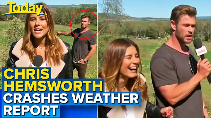 Chris Hemsworth crashes live TV weather report | T...