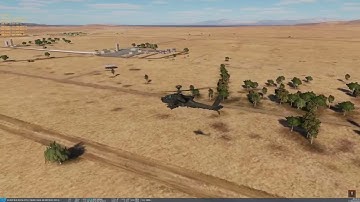DCS | AH-64D Apache over enemy airbase