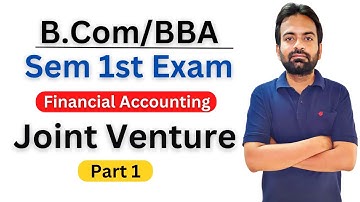 Joint venture accounting bcom 1st year | Financial Accounting