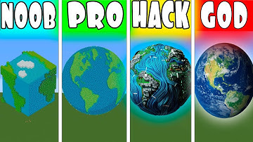 NOOB VS PRO VS HACKER VS GOD EARTH MINECRAFT PIXEL ART