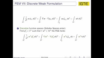 FEM 7 Semidiscrete weak form