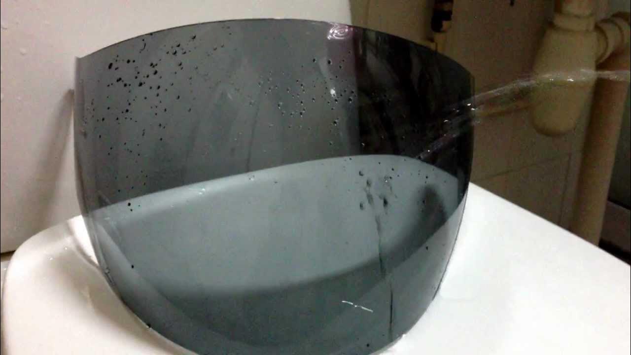 Helmet Visor Water Repellent on Semi Tinted Black Visor YouTube