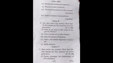 M. Sc 4th Sem. Botany 2024 Question Paper Embryology and Reproductive  Biology in flowering #exam