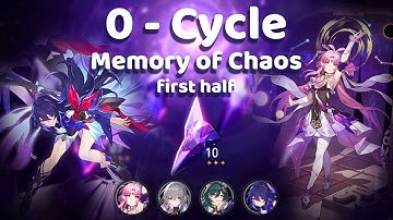 E1S1 Seele and E1S1 Fu Xuan 0-Cycle Memory of Chaos Stage 10 first half | Honkai Star Rail v1.3