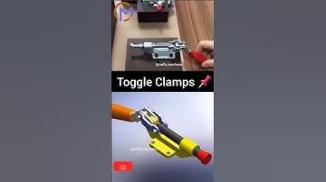 Toggle clamps 📌 | #mechanical principles | #mechanism #simulation #solidworks #physics #toggle