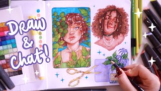 Draw \& Chat With Me Using Markers 🌟 sketchbook session