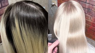 видео: Тёплый блонд, обесцвечивание сильно отросших корней картинка: Тёплый блонд, обесцвечивание сильно отросших корней