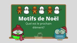 FRENCH: Patterns, What Comes Next? Math, Patterning, Christmas Holiday, Virtual School, FUN for KIDS