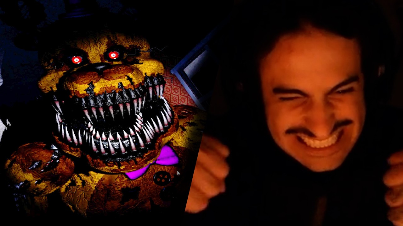 enfrentando o fred na 5 noite do FNAF 4 🐻