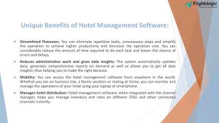 Hotel Management Software - FlightsLogic