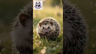  A Cutie Hedgehog in a moist grass