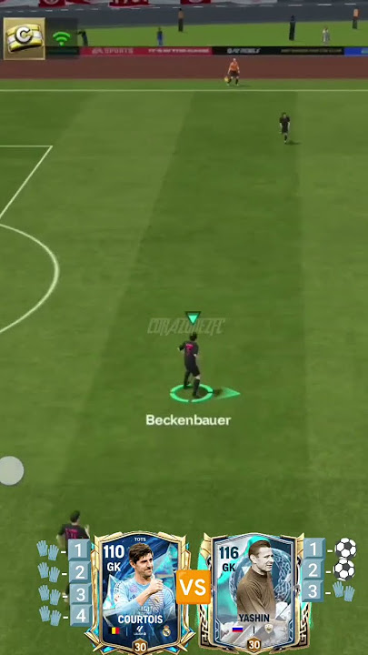 Thibaut Courtois(110) vs Lev Yashin(116) di FC mobile #fcmobile #fcmobile25 #soccer #shorts #gaming
