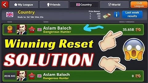 8 Ball Pool Winning Reset Solution [Safe Way To Top League And Country]