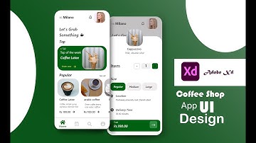 Coffee Shop Mobile UI design in Adobe Xd - Designing Tutorials