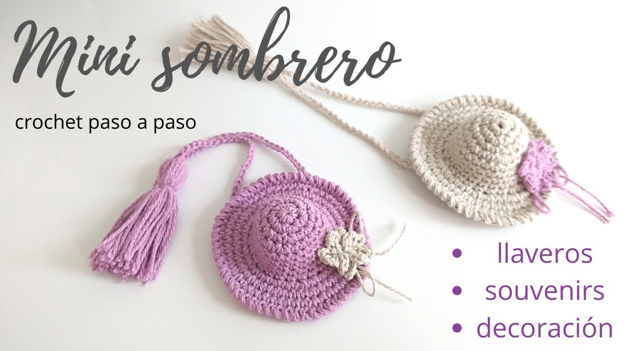 Mini sombrero a crochet a paso - Patrones gratis