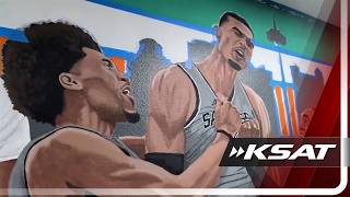 New Spurs mural celebrates team’s past and future at San Antonio collectibles shop