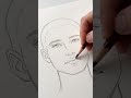 Complete Beginner Face Sketch | Final Result of 10 Step Tutorial #PencilSketch #Shorts #aiart