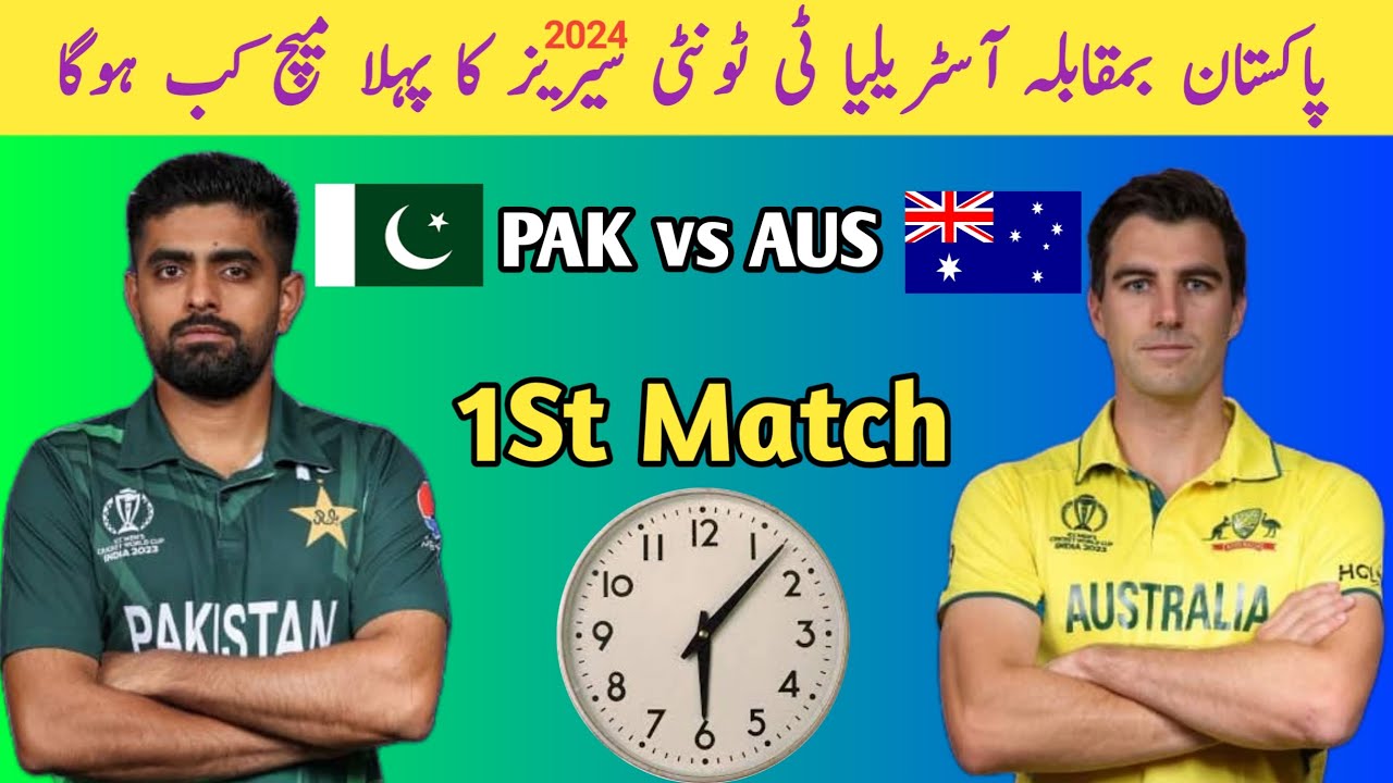 Pakistan vs Australia 1St Match T20 Series 2024 Time & Date Pak vs Aus 1St T20 Match Time