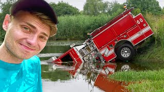 $80,000 Fire Truck SINKS At My House...