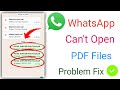 How to Fix WhatsApp PDF File Not Opening Issue