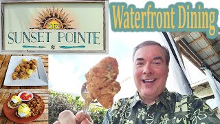 Travel Vlog Best Waterfront Dining Seafood at Sunset Pointe at Fly Creek Marina in Fairhope AL