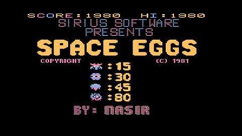 SPACE EGGS !!! ATARI 800 XL - 80´S NOSTALGIA