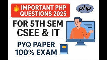 PHP Important Questions | 5th Semester CSE & IT | PYQ Paper 2025 | Most Repeated Questions