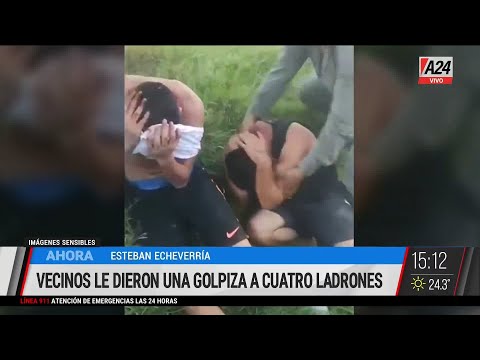 🚨 Vecinos de Esteban Echeverría le dieron una golpiza a dos delincuentes