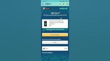 Amazon Daily Quiz Answers Today 19 September || Win Sony Portable Party Speaker