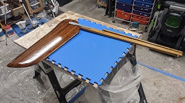 Repairing a cracked sunfish sailing dinghy rudder.  Part 1 - Fiberglass layup