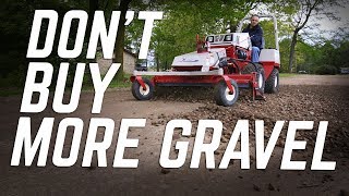repairing a gravel driveway with the ventrac power rake