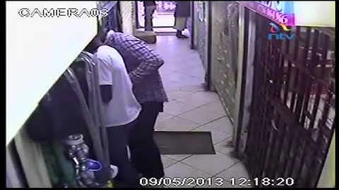 Duo caught on CCTV robbing Mpesa shop