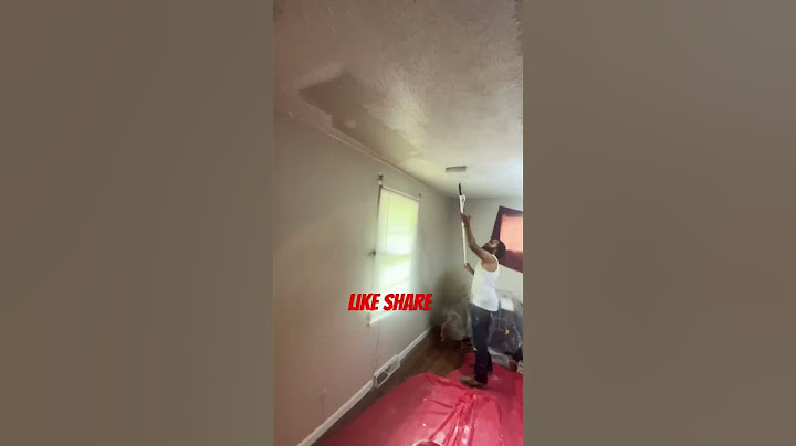 😱😱🤯￼ I didn’t text her to ceiling using only a paint roller part two #CeilingRepair #sheet rock