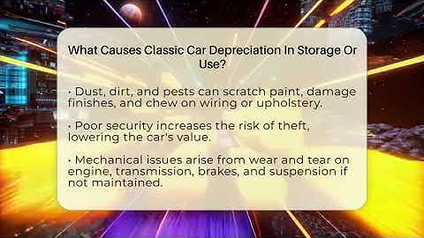 What Causes Classic Car Depreciation In Storage Or Use? - Car Collector Enthusiasts