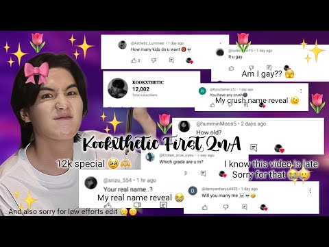 Kookxthetic First QnA 🥸👽 || #trending #qna #kookxthetic