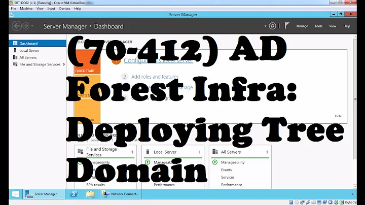 Deploying Tree Domain in Existing Windows Server 2012 R2 AD Forest