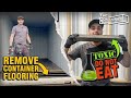 Removing the flooring in a shipping container  debunking the toxic myths