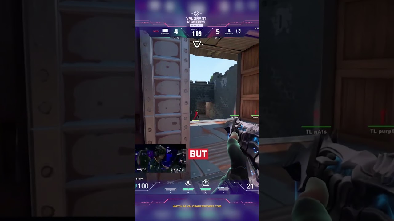 Wayne with the 4K and 1v2 clutch 🥶 #valorant #valorantmasters #shorts #vct #valorantclips