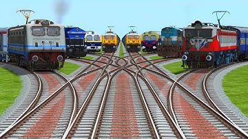 EIGHTS TRAINS RUN EVERY DAY ON BUMPY❌️ RAILROAD TRACKS-train simulator gameplay 