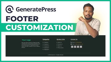 GeneratePress Footer Customization Using GenerateBlock Plugin | GeneratePress Footer Design
