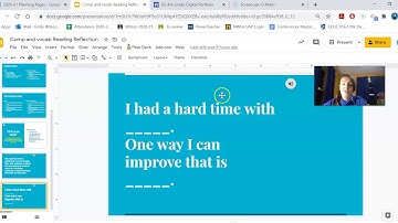 Reading Reflection  Comprehension and Vocabulary