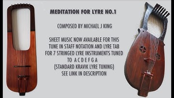 "Lyre Meditation" sheet music for 7 string Kravik and Viking lyres.