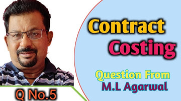Contract costing _complete contract Question No.5 from Dr M.L Agarwal ||Rajusengupta classes||