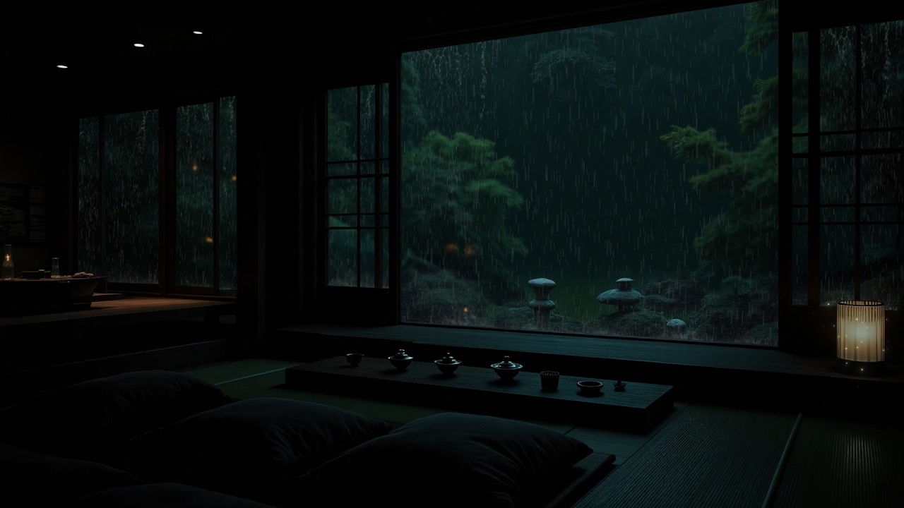 Спокойный Дождь В Глухом Лесу 🌲 | Тихая Темная Комната Для Расслабления, Снятия Напряжения И Восста