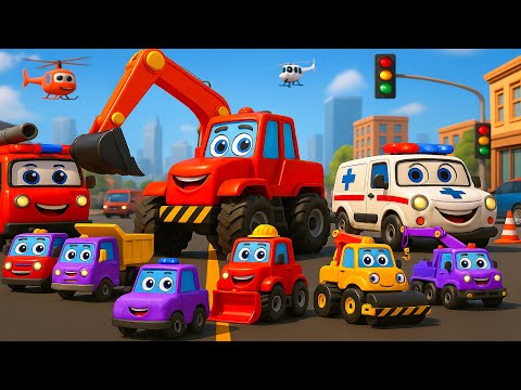 Unexpected Sinkhole! Construction Vehicles Help the Road Roller 🚜💪 | Funny Vehicles Animation