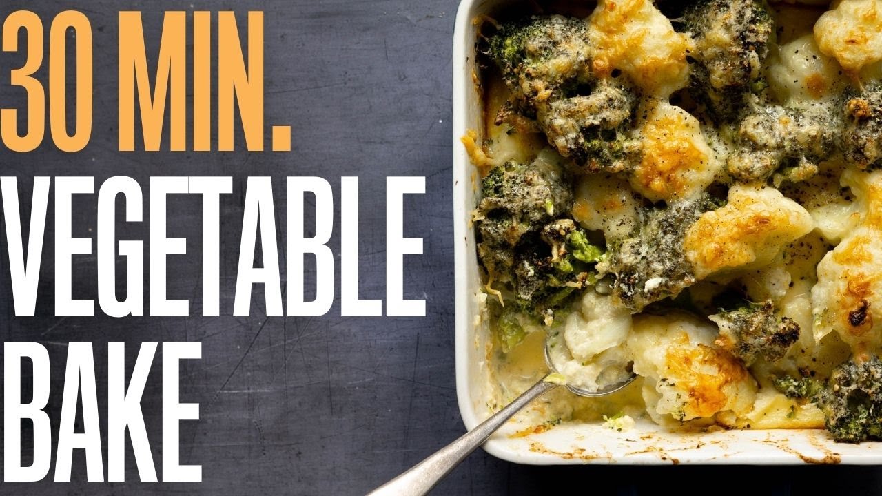 Testing quick and easy French home cooking recipes: brocoli and cauliflower bake