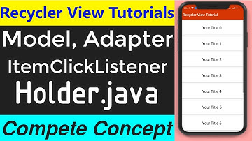 How to create a Recycler View in Android | Create Modern RecyclerView in Android Studio