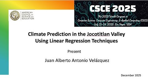Climate Prediction in the Jocotitlan Valley Using Linear Regression Techniques
