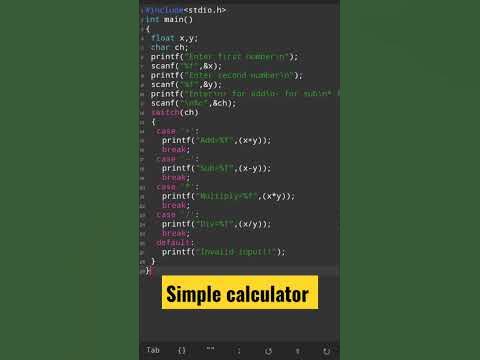 simple calculator in c language - YouTube
